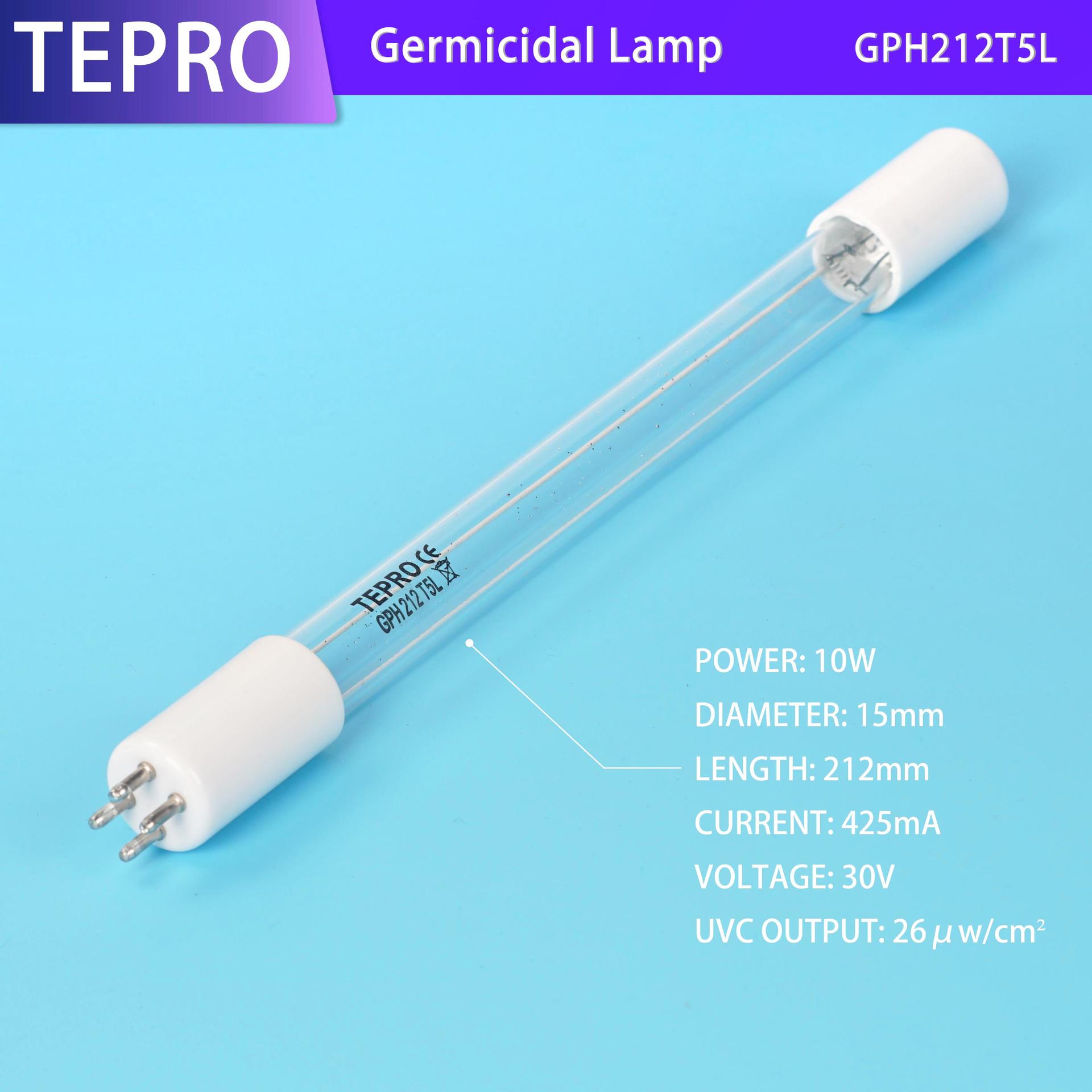 10W Ultraviolet Germicidal Tube 15mm GPH212T5L