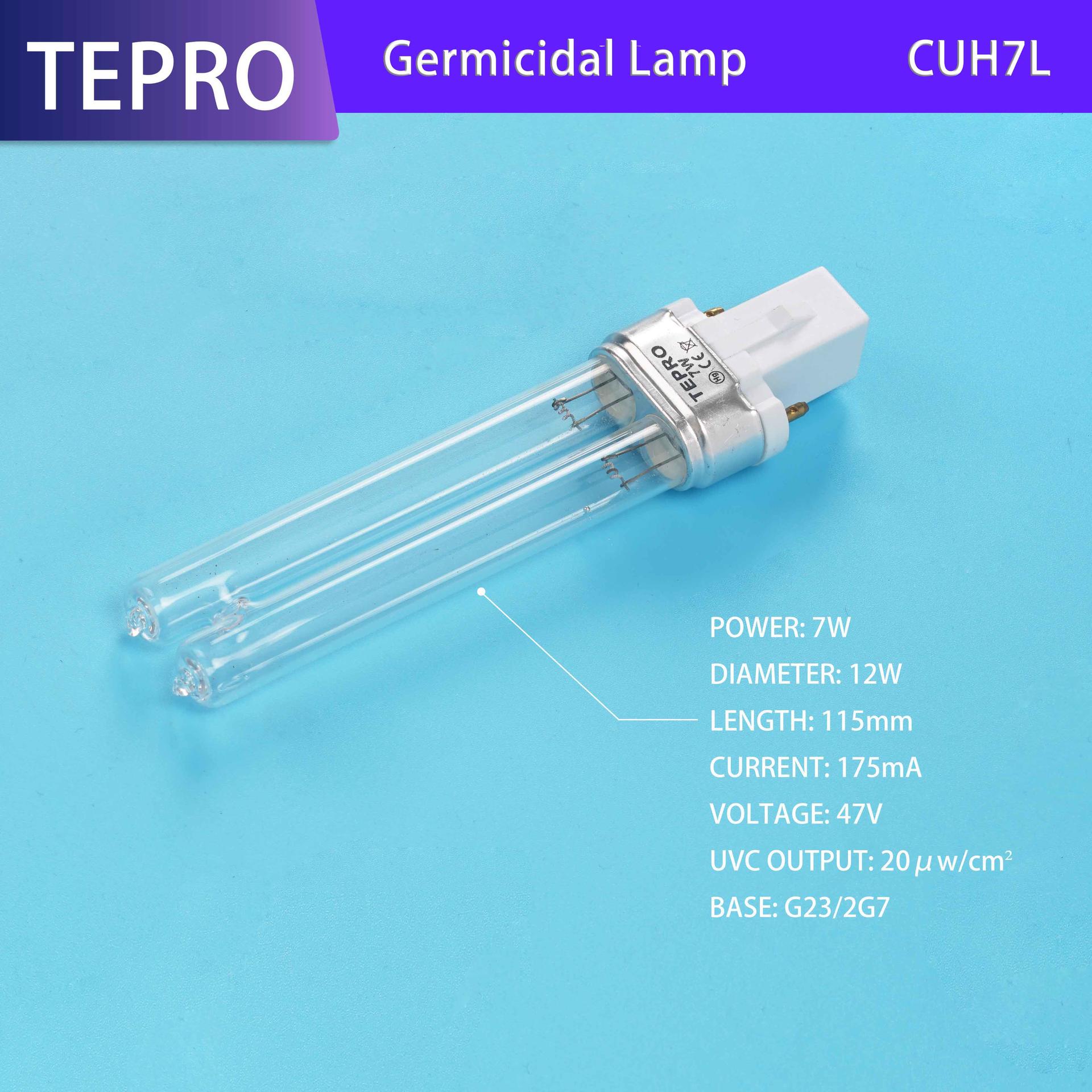 12mm Uv Germicidal Lamp H Type CUH7L Manufacturers