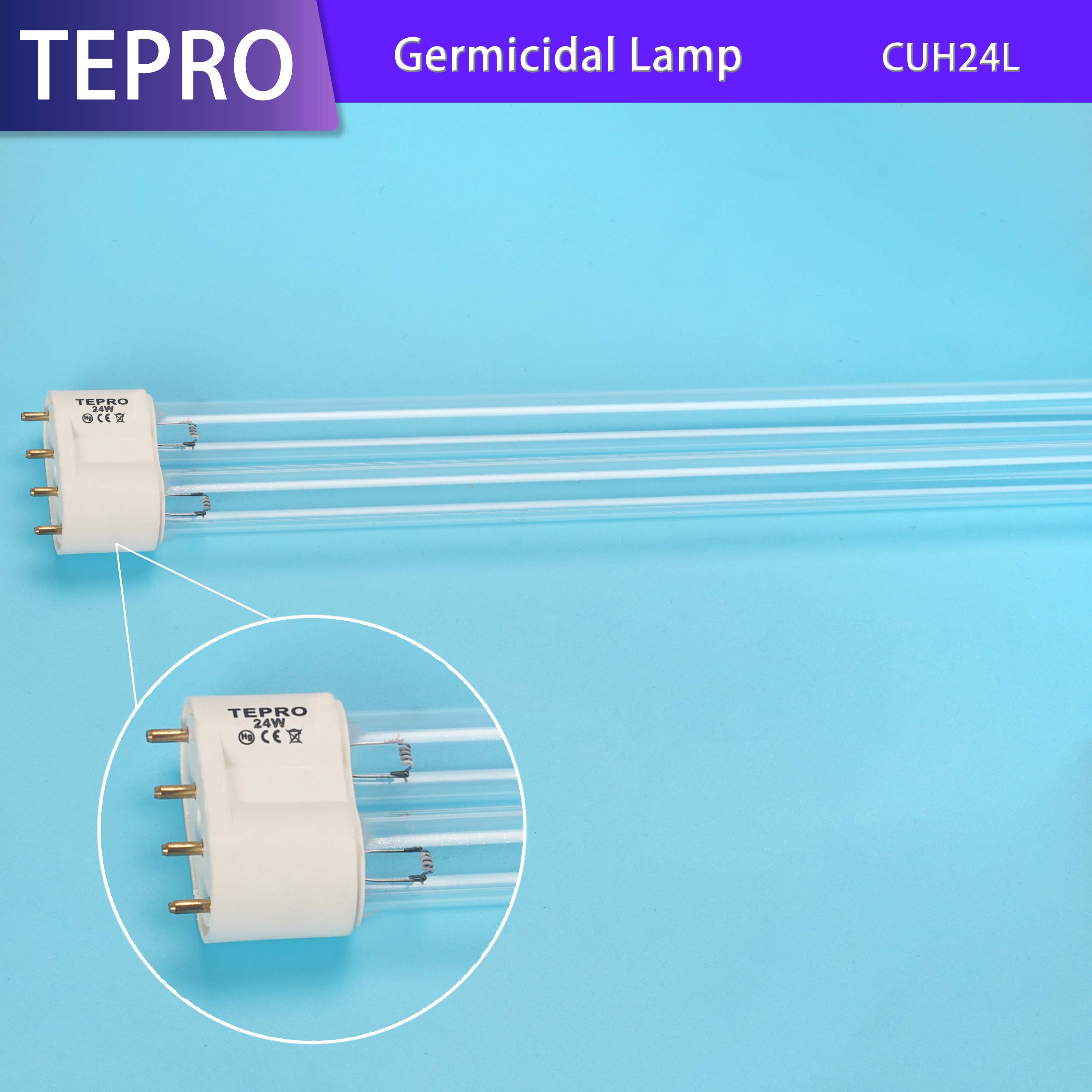 Hot Sale Ultraviolet Lamp 24w Ce Iso Cuh24l Tepro