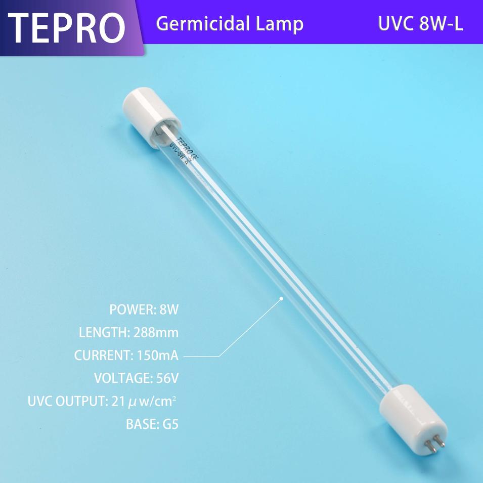 Ultraviolet Sterilization Lamp Kill Bacteria 8W  G5 Ceramic UVC 8W-L