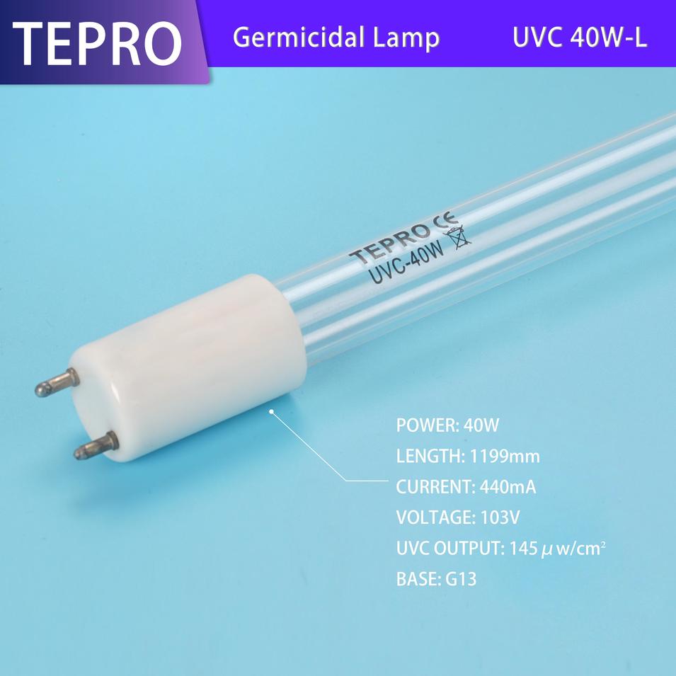 Double Pins Uv Lamp Water Treatment G5 G13  40W UVC40W-L