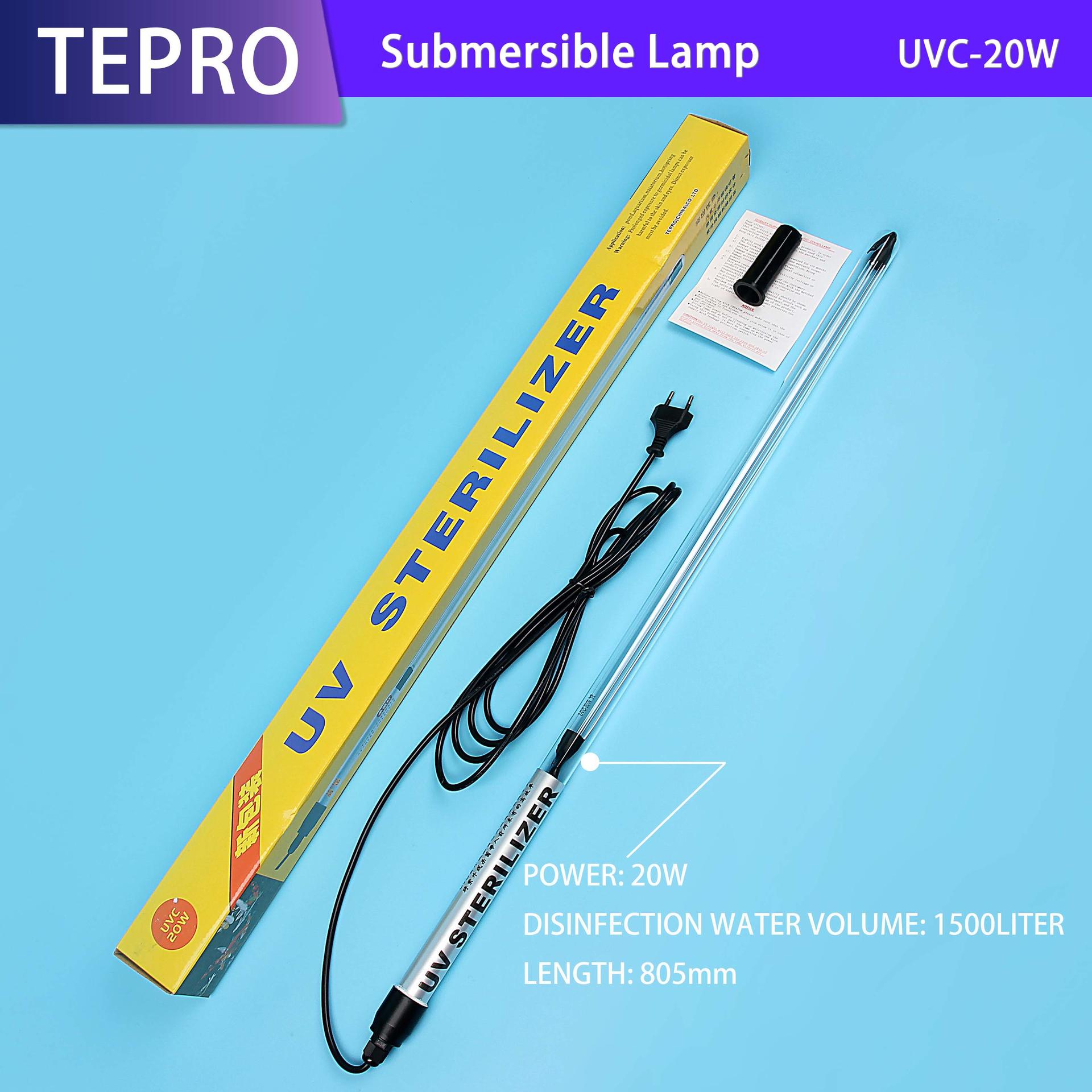 Submarine UV Lamp Diameter 26mm  254nm Ozone free UVC-20W