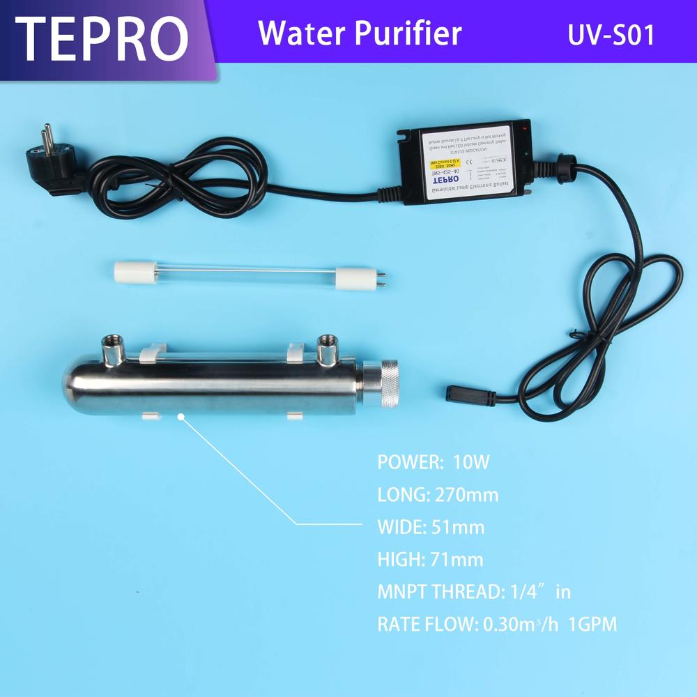 Ultraviolet Water Purifier for Drinking Water Stainless Steel