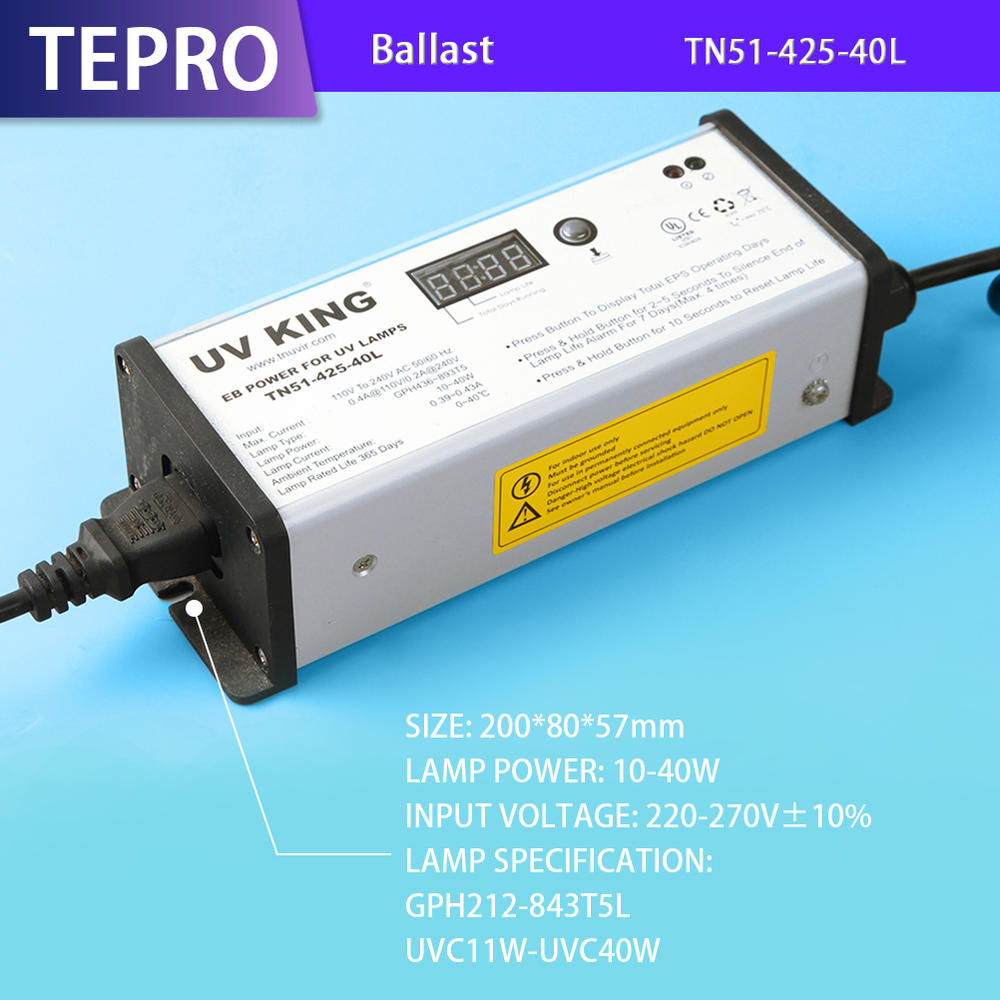 Digital Display Ultraviolet Lamp Ballast TN51-425-40L