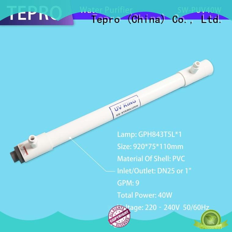 Tepro bactericidal ultraviolet water filter supplier for hospital
