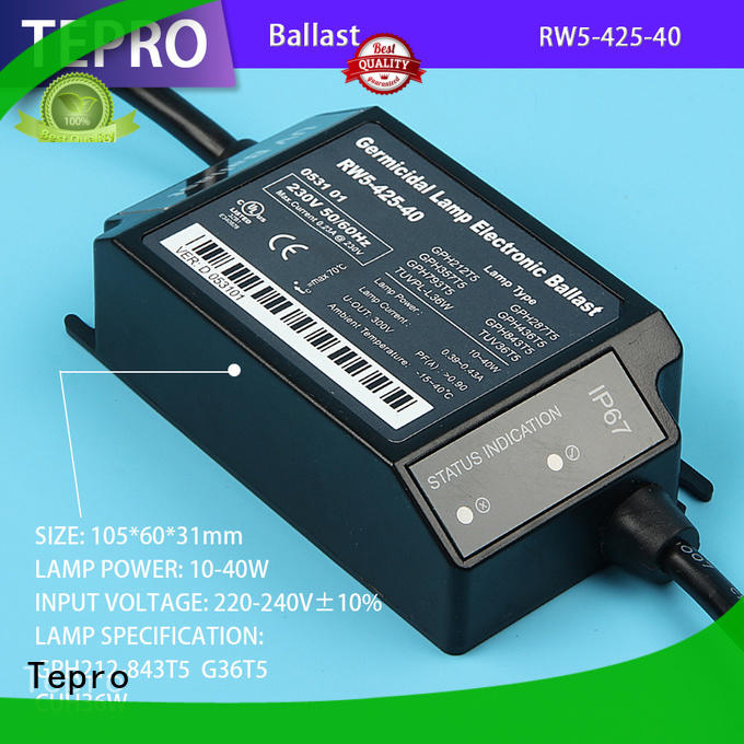 Tepro standard uv lamp electronic ballast function for factory